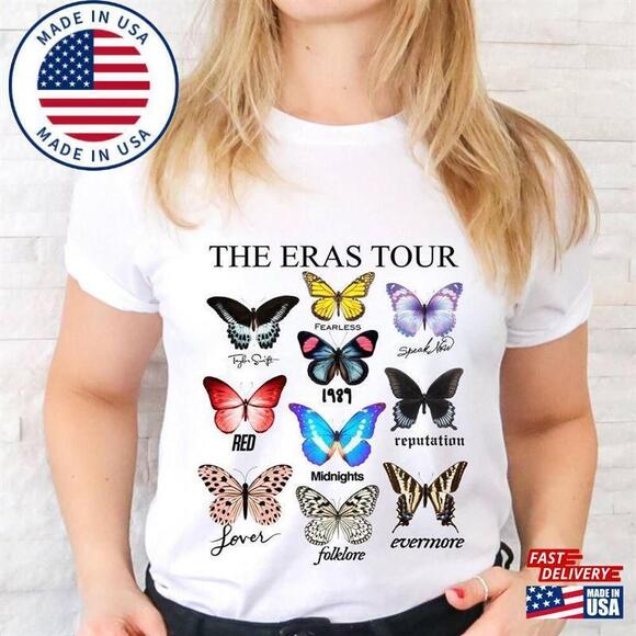 The Eras Tour Butterfly Swiftie Top Unisex Classic - Picture 1 of 4